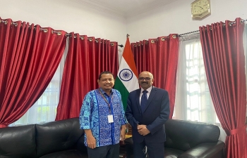 Consul General Mr. Ravi Shanker Goel met with Mr. Rahmadsyah, the Head of Post- Graduate English Department of University of North Sumatra (USU)